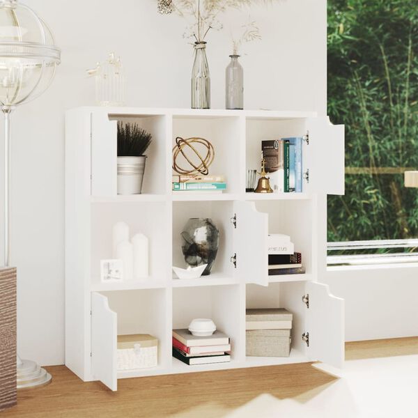 vidaXL Boekenkast 88,5x27,5x88 cm bewerkt hout wit