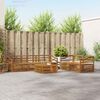 vidaXL Buiten bankenset 6 pcs Naturel