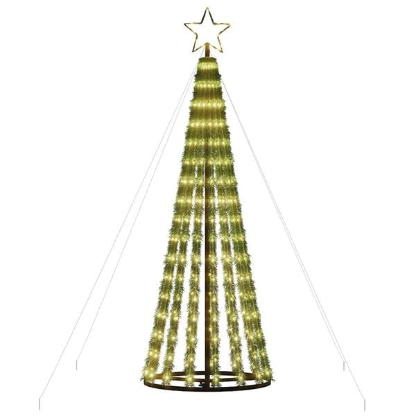 vidaXL LED-kerstboom 275 LEDs warm wit 180 cm
