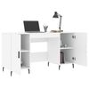 vidaXL Bureau 140x50x75 cm bewerkt hout wit