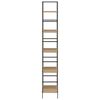 vidaXL Boekenkast 5 schappen 60x27,6x158,5 cm bewerkt hout eikenkleur
