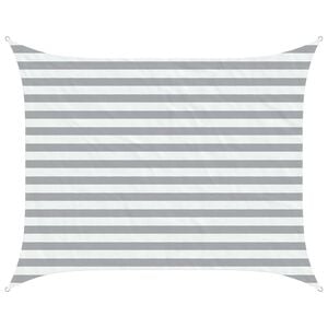vidaXL Zonneschaduwzeil Lichtgrijs en wit. 2 x 2,5 m
