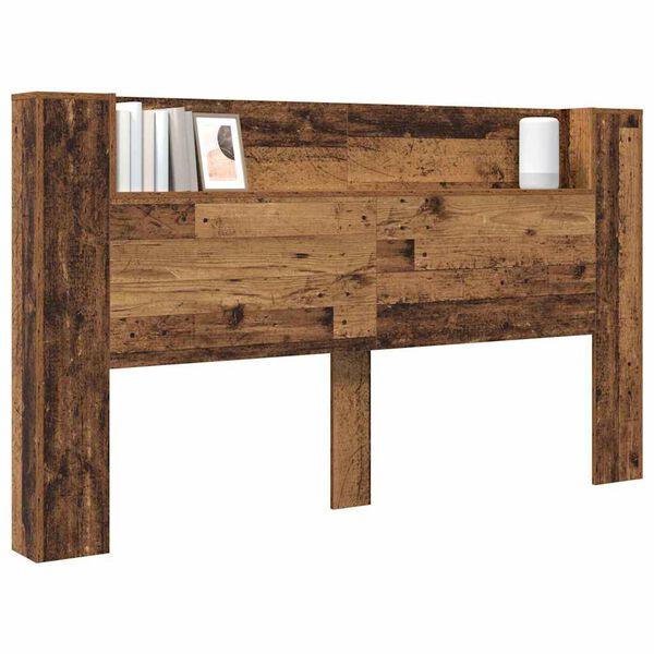 vidaXL Hoofdeinde kas Oud hout 180 x 17 x 104,5 cm Bewerkt hout