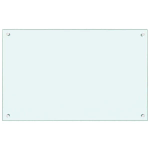 vidaXL Spatschermen keuken 2 st 80x50 cm gehard glas wit