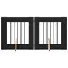 vidaXL Hondenhekje met standaards 2 pcs Zwart eiken 60 x 60 cm