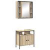 vidaXL Badkamermeubelset 2 st Bruin 60 x 30 x 60 cm Bewerkt hout