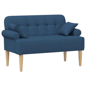 vidaXL Loungebank met knopencomfort Blauw 120 x 65 x 79 cm Stof