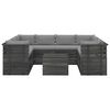 vidaXL 9-delige Loungeset met kussens pallet massief grenenhout