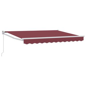 vidaXL Uitschuifbare luifel Bordeauxrood 3 x 2 m