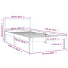 vidaXL Bedframe massief grenenhout wit 90x200 cm