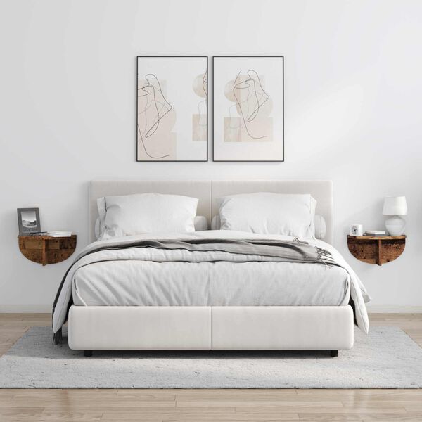 vidaXL Wandplank Wandgemonteerd Oudhout 38 x 19 x 19 cm Bewerkt hout