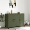 vidaXL Dressoir 100,5x39x72 cm staal olijfgroen
