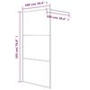 vidaXL Inloopdouchewand 100x195 cm mat ESG-glas zwart