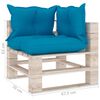 vidaXL 6-delige Loungeset met kussens pallet grenenhout