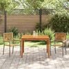 vidaXL Tuin Eetset 3 pcs Grijs Poly riet