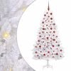 vidaXL Kunstmatige Inklapbare Kerstboom Wit 180 cm PVC en staal