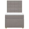 vidaXL Boxspring met matras stof taupe 90x190 cm