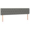 vidaXL Hoofdborden 200x7x78/88 cm stof donkergrijs