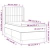 vidaXL Boxspring met matras stof donkerbruin 90x200 cm
