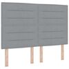 vidaXL Boxspringbed met matras Lichtgrijs 140 x 190 cm Stof