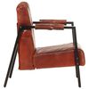 vidaXL Fauteuil 60x80x87 cm echt geitenleer donkerbruin