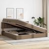 vidaXL Opslag bed met matras Cappuccino 200 x 200 cm Nep Leer
