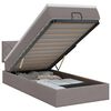 vidaXL Ottoman bed met matras met hoofdeinde Taupe 100 x 200 cm Stof