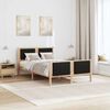 vidaXL Bedframe Bruin en zwart 120 x 190 cm Massief grenenhout