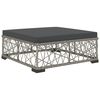 vidaXL 5-delige Loungeset met kussens poly rattan grijs