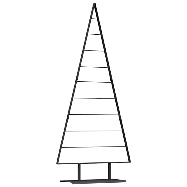 vidaXL Metalen kerstboom met standaard Zwart 210 cm Staal