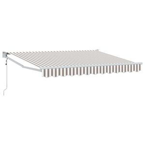 vidaXL Markies Lichtgrijs en wit. 3 x 2,5 m Polyester en Metaal