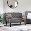 vidaXL Chesterfield Bank Grijs 119.5 x 64.5 x 75 cm Nep Leer