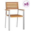 vidaXL Tuinstoel 8 pcs Olie naturel Massief Acaciahout