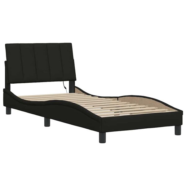 vidaXL Bedframe zonder matras "Hanko" 80x200 cm stof zwart