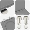 vidaXL Toiletzitting Grijs 44 x 36,4 x 3,4 cm Duroplast