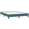 vidaXL Boxspring met matras en LED fluweel donkerblauw 140x210 cm