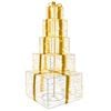 vidaXL Kerst led-cadeaudozen stapel 250 LED's Warmwit 56 x 56 x 120 cm