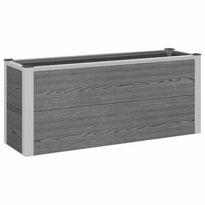 vidaXL Verhoogde plantenbak Grijs 100 x 30 x 22 cm WPC en Aluminium