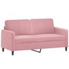 vidaXL 2-delige Loungeset fluweel roze