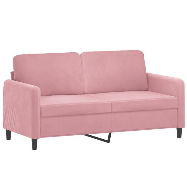 vidaXL 2-delige Loungeset fluweel roze