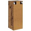 vidaXL Wandkast Oud Hout 34,5 x 34 x 90 cm Geengineerd Hout en Glas