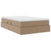 vidaXL Opbergbed met matras Cappuccino 120 x 190 cm Nep Leer