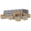 vidaXL Tuinbankenset 10 st 9-Aantal zitplaatsen Beige en Licht Grijs