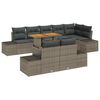 vidaXL Tuinbankenset 9 st Grijs poly rattan