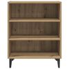 vidaXL Dressoir 57x35x70 cm bewerkt hout artisanaal eikenkleurig