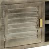 vidaXL Tv-meubel 110x30x48 cm massief mangohout met messing grijs