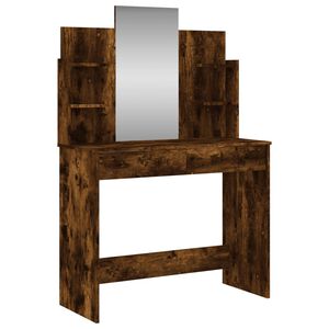 vidaXL Kaptafel met spiegel 96x39x142 cm gerookt eikenkleurig