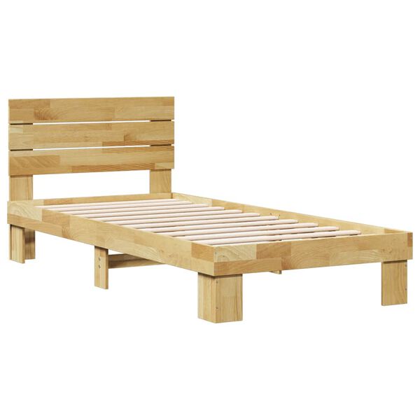 vidaXL Bedframe hoofdeinde zonder matras 90x200 cm massief hout eiken