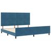 vidaXL Boxspringbed met hoofdeinde Donkerblauw 200 x 200 cm Fluweel