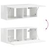 vidaXL TV Wandkast 2 pcs Glanzend Wit 78,5 x 31 x 29,5 cm Bewerkt hout